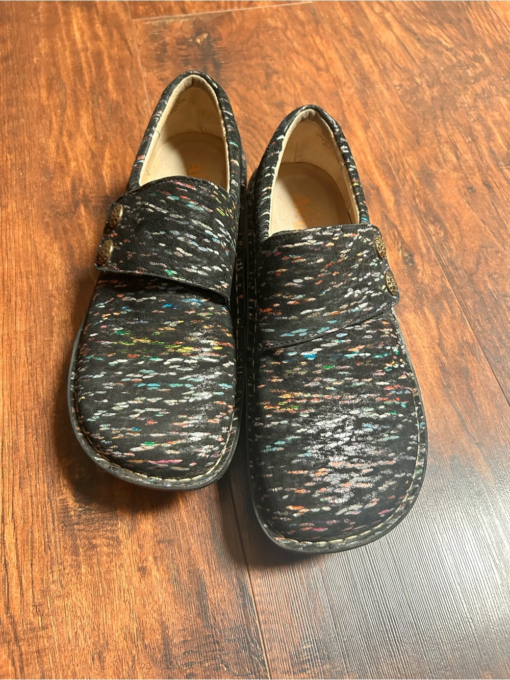 Women’s Alegria Professional Clog size 40  9.5 Minnow Rainbow EUC